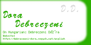 dora debreczeni business card